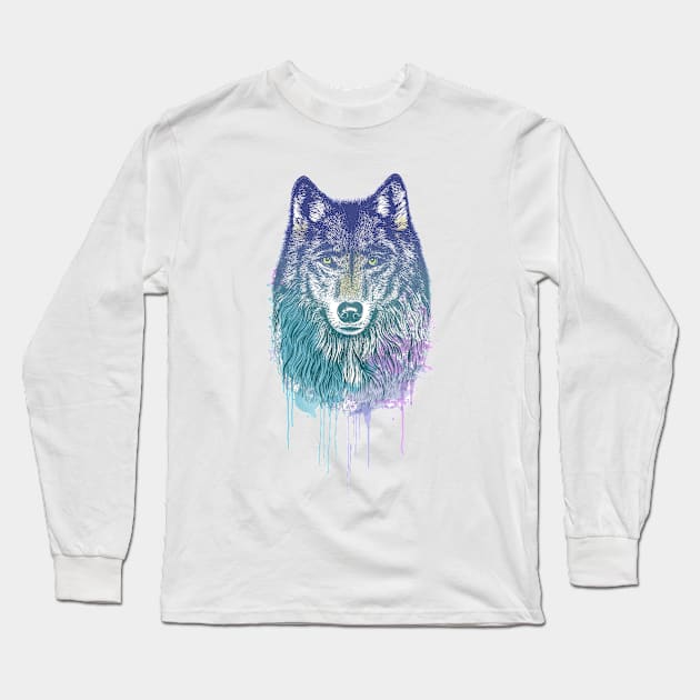 Dream Wolf Long Sleeve T-Shirt by rcaldwell